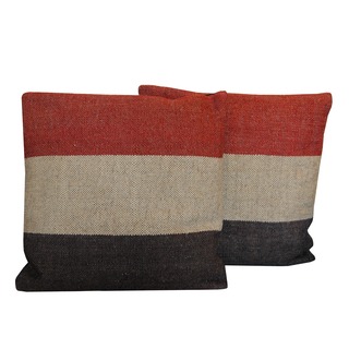 Herat Oriental Indo Kilim Throw Pillows (Set of Two)