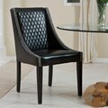 Christopher Knight Home Mandolin Quilted Black Leather Chair (Single)