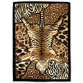 Skinz Design Tiger/ Animal Skin Patchwork Area Rug (5' x 7')