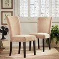 ETHAN HOME Camel Chenille Parson Chairs (Set of 2)