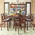 TRIBECCA HOME Marsden Rustic Brown 7-piece Mission Counter Height Dining Set