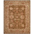 Safavieh Handmade Anatolia Brown/ Sage-Grey Hand-spun Wool Rug