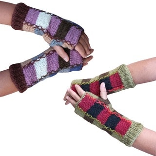 Patch Knit Arm Warmer (Nepal)-Image