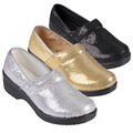 Journee Collection Women's Lightweight Sequined Clogs