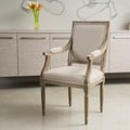Christopher Knight Home Madison Oak Natural Fabric Arm Chair
