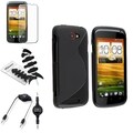 BasAcc Black Case/ Screen Protector/ Audio Cable/ Wrap for HTC One S