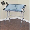 Studio Designs Silver/Blue Glass Folding Craft Station