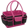 Mackinac Moon Open Top Craft Tote-Black/Pink Dots