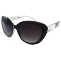 XOXO Women's 'Casablanca' Black/ White Cat Eye Sunglasses