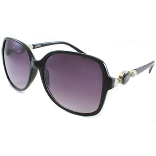 XOXO Women's 'Virtuo' Black Rhinestone Sunglasses 
