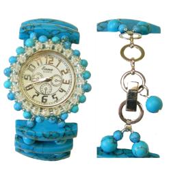 Women's Artisan Handicrafts 'Deep Sea' Turquoise Watch (China)