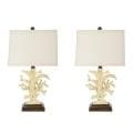 Indoor 1-light Beach Coral Table Lamps (Set of 2)