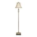 Indoor 1-light Antiqued Floral Wood Floor Lamp
