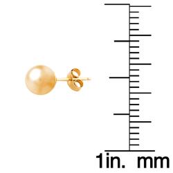 14k Pink Gold 6-mm Bead Ball Stud Earrings