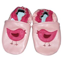 Baby Pie Pink Bird Leather Infant Shoes