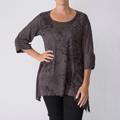 California Bloom Women's Rhinestone Accent 3/4-sleeve Top