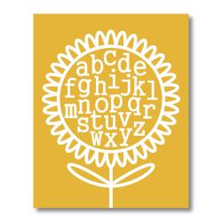 Trendography Prints  'Alphabet Sunflower' Graphic Art Print
