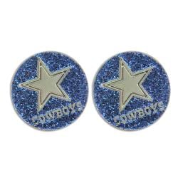Dallas Cowboys Glitter Stud Earrings