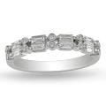 18k White Gold 1/2ct TDW Bezel Baguette Diamond Ring (G-H, SI1-SI2)