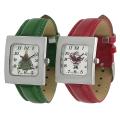 Geneva Women's Platinum Holiday Vinyl Buckle Watch