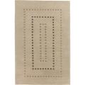 Hand-knotted Kabul Squares Oatmeal Wool Rug (8' x 11')
