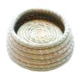 Set of 4 Natural and Grey Woven Coasters (Rwanda)