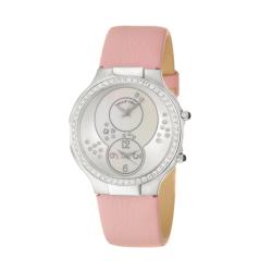 Philip Stein Women's 'Modern' Steel and Leather Quartz Diamond Watch