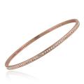 Lux CZ Rose Gold over Sterling Silver Cubic Zirconia Bangle Bracelet