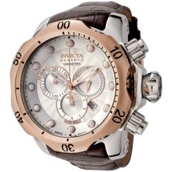 Invicta Men's Reserve Brown Leather Chronograph Watch