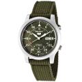 Seiko Men's Seiko 5 Green Dial Green Fabric Automatic Watch