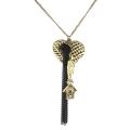 Goldtone Heart and Leaf Charm Necklace