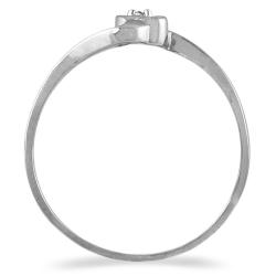 10k White Gold Diamond Accent Heart Promise Ring