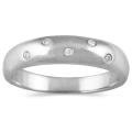 10k White Gold Diamond Accent 5-stone Band