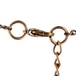 Bronze-colored Chain Link and Black Bead Bib Necklace