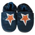 Baby Pie Blue and Orange Star Leather Boy's Shoes
