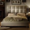 Sarajevo Taupe Velvet Tufted Full Bed