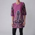 Funky People Junior's Floral Print Tunic Dress