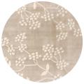 Handmade Alexa Pino Beige Spring Season Floral Rug (6' Round)