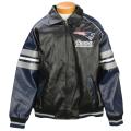 Men's New England Patriots Pleather Varsity Jacket