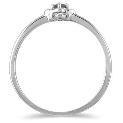 10k White Gold Black Diamond Promise Ring