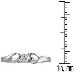10k White Gold 1/10ct TDW Diamond Promise Ring (I-J, I1-I2)