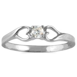 10k White Gold 1/10ct TDW Diamond Promise Ring (I-J, I1-I2)