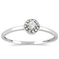 10k White Gold Diamond Accent Promise Ring