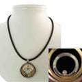 Two-tone Germanium Cubic Zirconia Ion Necklace