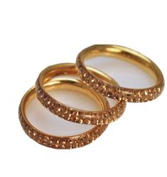 Goldplated Sterling Silver Colorado Topaz 3-piece Stackable Ring Set