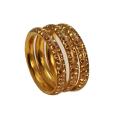 Goldplated Sterling Silver Colorado Topaz 3-piece Stackable Ring Set