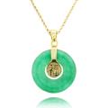 Gold over Sterling Silver Jade Friendship Pendant