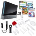 Nintendo Wii "Family Value " Black 18 Game 16 Accessories Bundle with Remote Plus