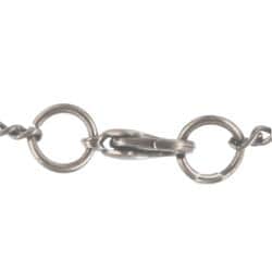 Silvertone and Black Multi-layer Chain Necklace
