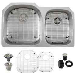 Ticor Stainless Steel 16-gauge Undermount Kitchen Sink with Air Switch